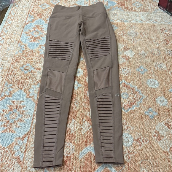 Alo yoga High-Waist Moto Legging smoky quartz rose gold size small W5494R - Picture 5 of 10